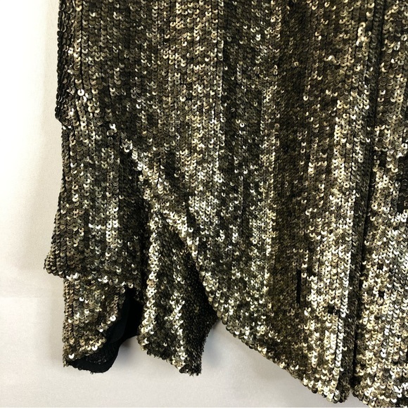 3.1 Phillip Lim Gold Sequin High Neck Sequin Sleeveless Blouse 4 - Picture 5 of 6